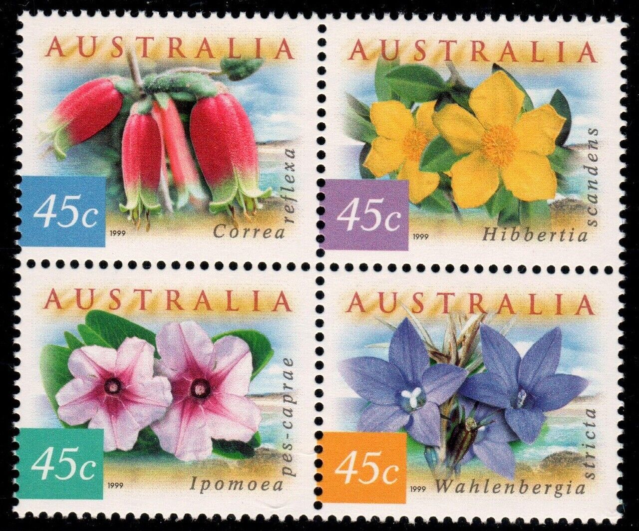 Australia Stamps Flora And Fauna Type Of 1996 Scott 1734-1737 Block Of 4 Mnh