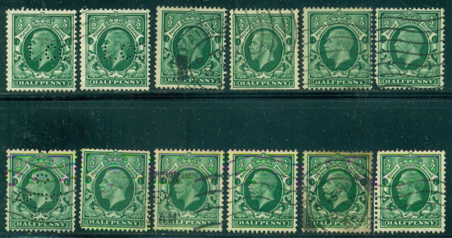 Great Britain Sg-439, Scott # 210, Used, 12 Stamps, Great Price!