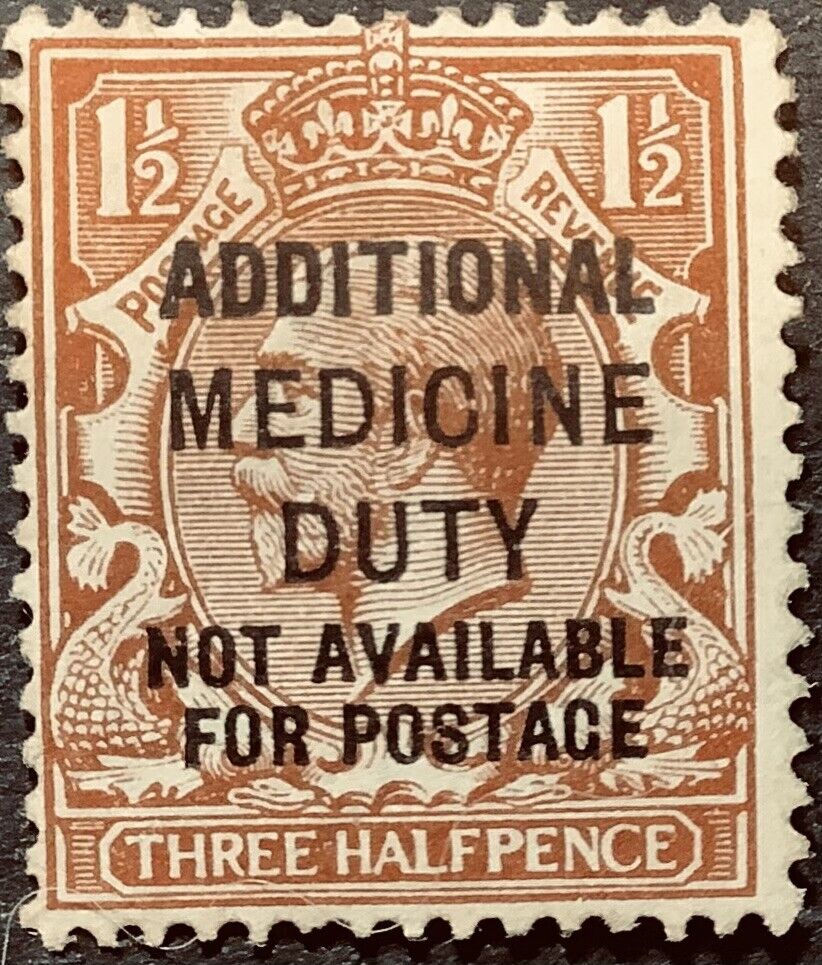 Great Britain stamp  1912 Kgv 3 1/2 P. Overprint, Bob, Sc#161 Mh. 112022001