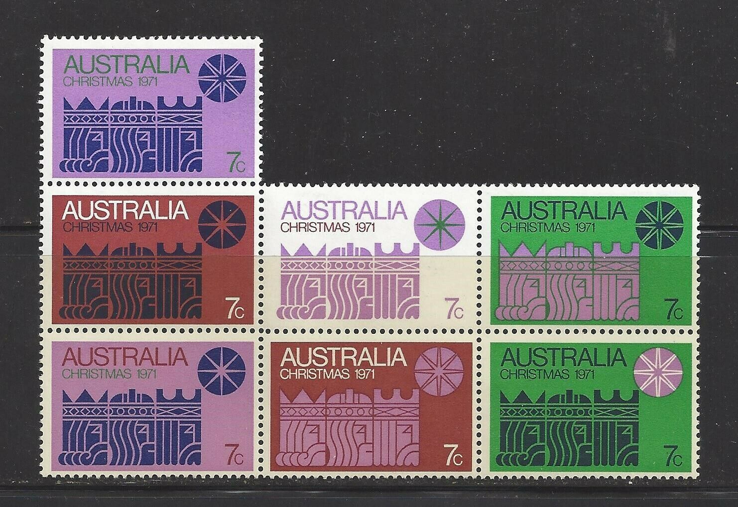 Australia 1971 Christmas Block, Scott 508 Mnh, Scv $45