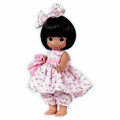 Precious Moments 12" Doll Bare Foot Blessings Brunette + Gift Box New