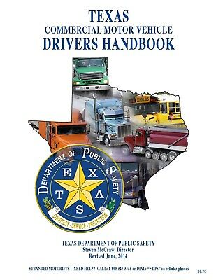 Paper Copy: Commercial Driver Manual For Cdl Texas - English Or Spanish