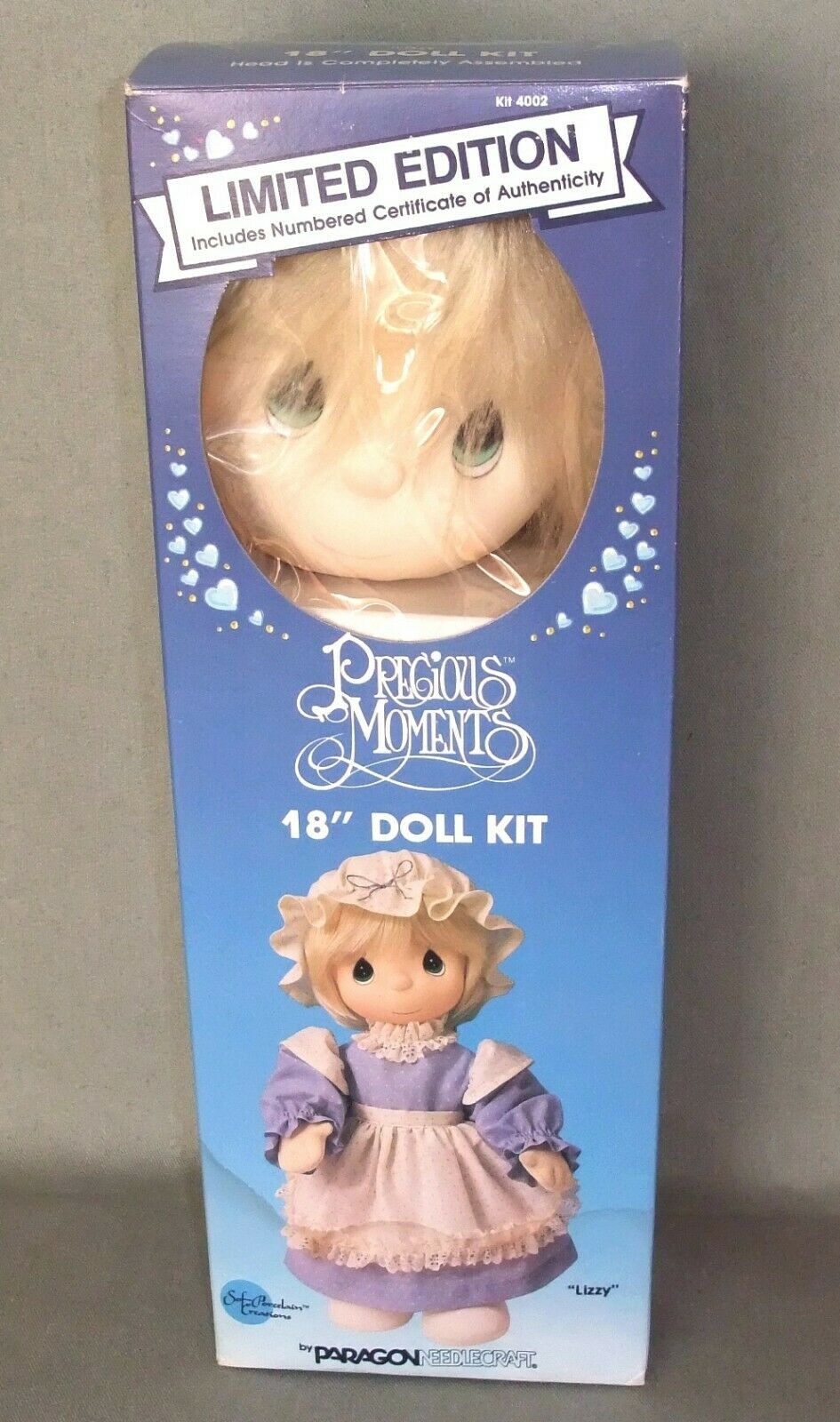 Precious Moments Lizzie 18" Doll Kit Limited Edition 1985 Paragon Needlecraft